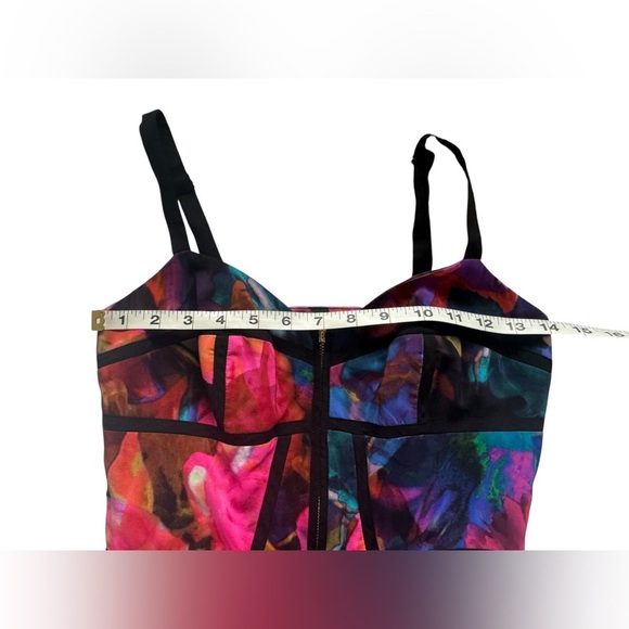 Amanda Uprichard Sleeveless Silk Mini Dress Multicolored Front Zip Size Small - Picture 8 of 14